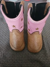 Lil Boot Barn Pink With Stars Boots Size 2.0
