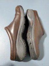 Merrell Encore Nova Smooth Brown Leather Clog Women's 6.5 Slip On Shoes