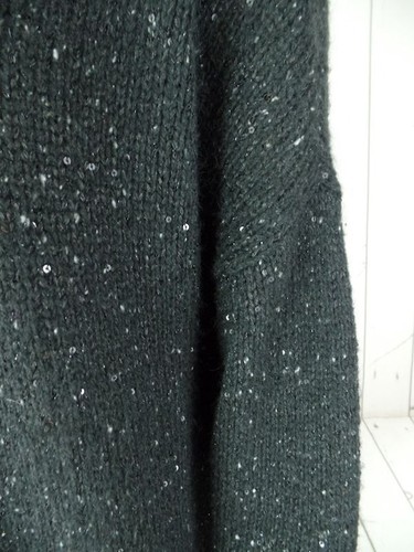 Maglione J JILL M Petite nero lana poli acrilico mohair misto nylon paillettes CHIC! - Foto 4 di 12