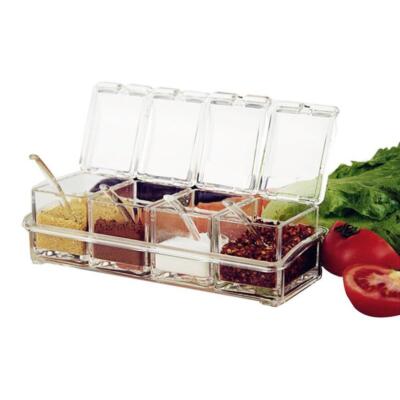 Kristall Würzen Acryl Gewürzspender Glas Cruet Küche Salzbox [1 Stck.)