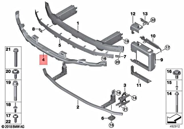 Genuine BMW Z4 G29 Z4 20i 30i M40i Roadster Impact Absorber Top 