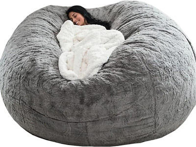 7Ft Giant Bean Bag Cover, Big Bean Bag Chairs for Adults (No Filler, Cover Only)