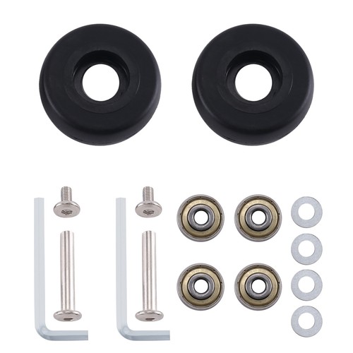 1X(48Mm X18Mm 1 Pair Luggage Suitcase Replacement Wheels Axles