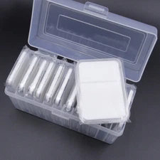 12 Pcs Professional Stamp Display Slab Collection Protection Box Holder Storage