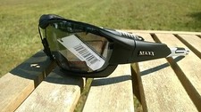Maxx HD Motorcycle sunglasses Black smoke lens foam 2.0 padding ATV A1