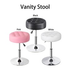 Taburete de tocador de cuero de PU de 1/2/4 piezas silla giratoria de altura ajustable taburete de maquillaje