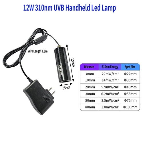 3W/5W/12W/36W LED UVB 311nm Phototherapy Medical lamp UVC 254/275nm Germicidal - Picture 7 of 46