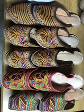 Women pure leather jutti mojari sandal punjabi shoe handmade slippers US size 7