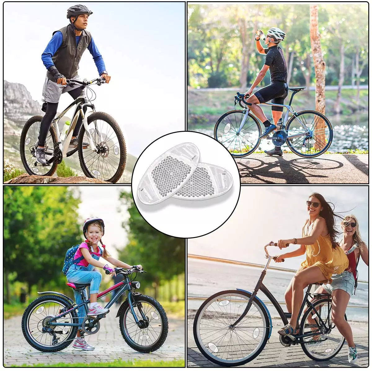 Worgeous 1 Pair Night Cycling Bike Wheel Reflectors Spoke Reflectors