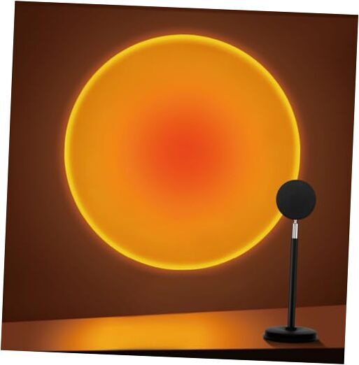 Sunset Lamp Projector, 180 Degree Rotation Sunset Projection Light Sunset Red-image