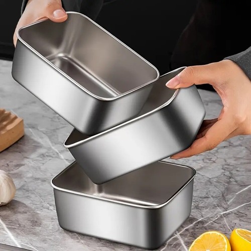 Leakproof Stainless Steel Fresh-keeping Box Rectangle Lunch Box Travel - Picture 8 of 11