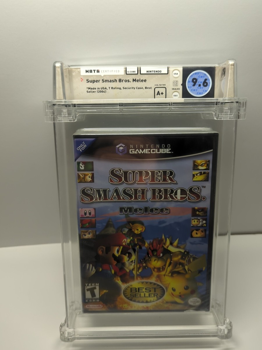 Super Smash Bros Melee Nintendo GameCube New Sealed Black WATA