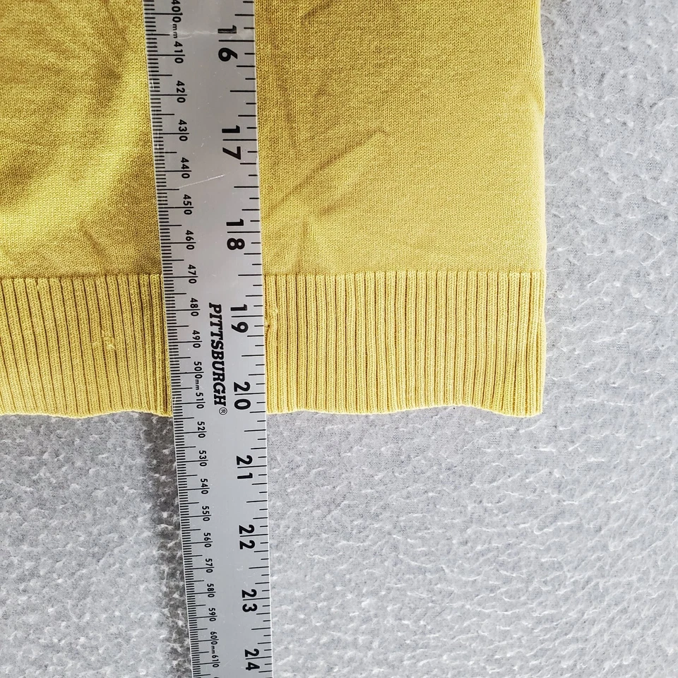 Camiseta sin mangas August Silk para mujer grande pequeña mezcla de seda mostaza acanalada LEER Foto 4 de 4