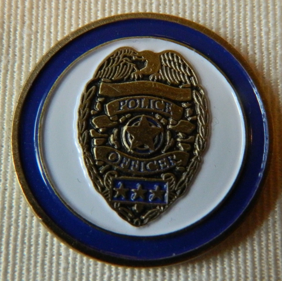 EVERGOLF Premium Police Officer Badge Golf Ball Marker - Free Golf Tips with purchase!