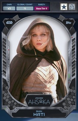 Topps Star Wars Card Trader 2024 Shin Hati Black Base Tier 8 T8 75cc DIGITAL
