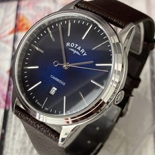 Orologio Rotante CAMBRIDGE Uomo Quadrante Blu Sunburst Vetro Zaffiro Cassa 40mm