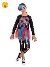 Skeleton Girl Neon Costume - Child-Large - Rubies