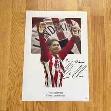 Claus Lundekvam &lsquo;The Skipper&rsquo; Signed Southampton FC 42x30cm Print Poster