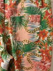 DG2 Diane Gilman Tigerlily Flower Jeans 10 P Stretch Pants Orange Floral Chains — photo 8