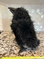 Folkmanis 12" Full Body Raven Hand Puppet Crow, Black Bird, RETIRED