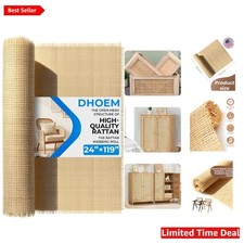 Eco-Friendly 24" Wide Rattan Cane Webbing Roll - Perfect for Home Decor Projects