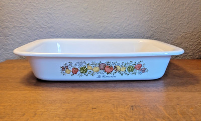 Vintage Corning Ware Spice of Life A-21 Lasagna Pan Le Romarin Rectangle Roaster