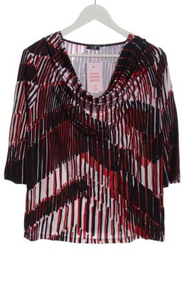 BASLER Longsleeve Damen Shirt Gr. DE 42 rot-schwarz-weiß Casual-Look
