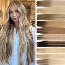 CLEARANCE Tape In 100 Remy Human Real Hair Extensions Adhesive Skin Weft 200G