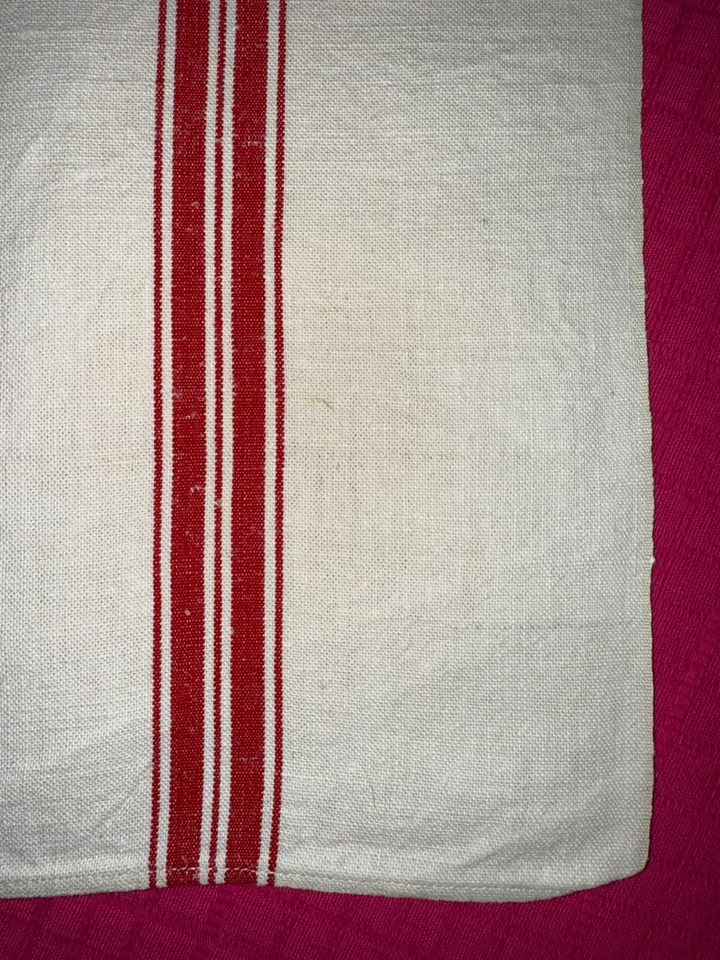 3 grands torchons anciens comme neufs à liteaux 77 cm x 57 cm réf T211 - Photo 3/4