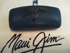 Rare Vintage Maui Jim Sunglasses Large Blue Clam Shell Hard Case NEW