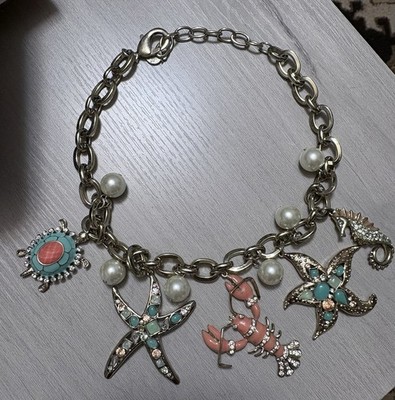 Bella Jack Statement Necklace Sea Life Large Charms Lobster Starfish Turtle Etc