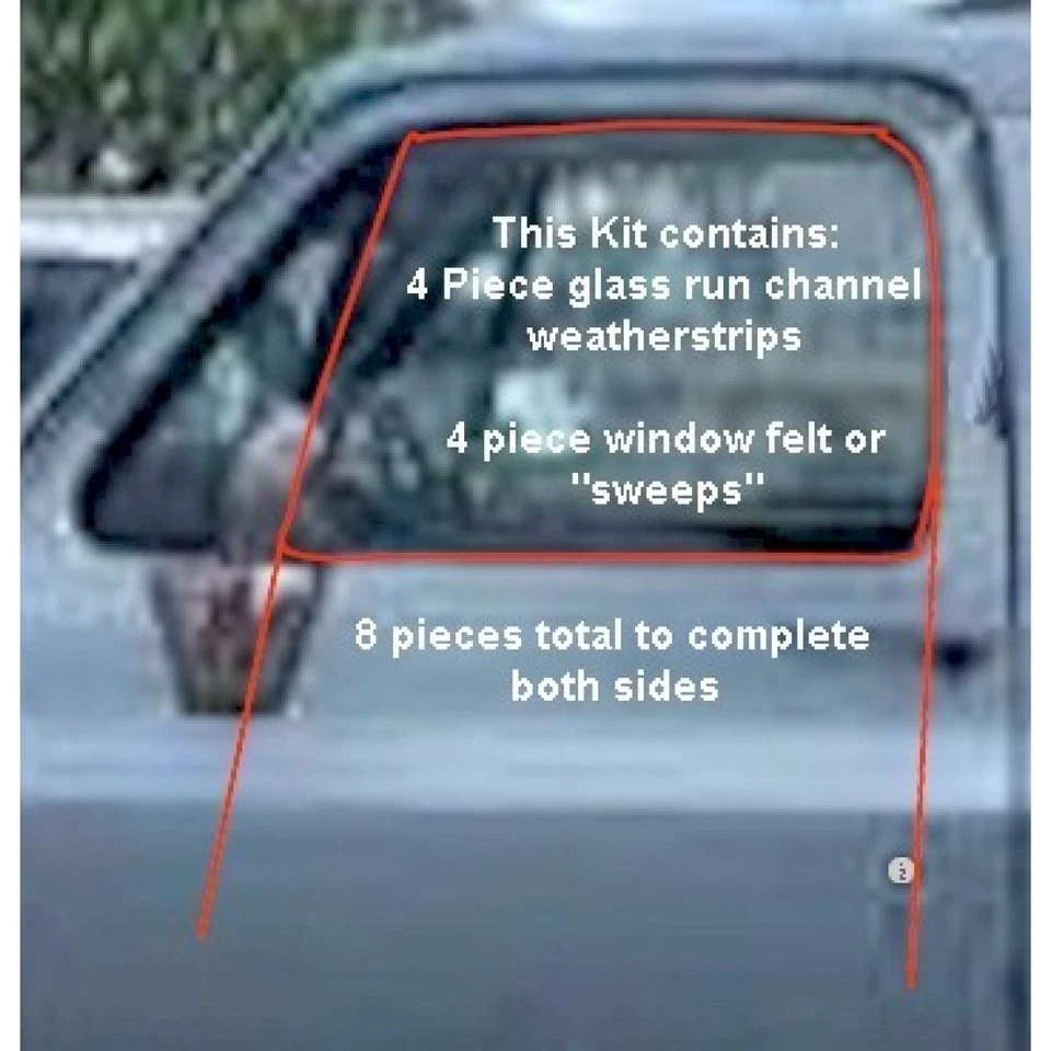 Juego de 8 bandas meteorológicas de canal de barrido y funcionamiento de ventanas para camioneta 73-80 C K Foto 3 de 3