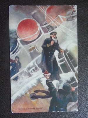 Raphael Tuck: Ye Mariners Of England. ''The Skippers Christmas Dinner''. 1905.