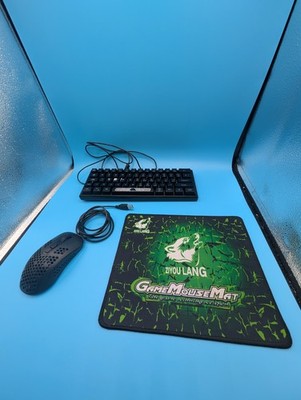 ZIYOU LANG K61 Gaming Set Mechanische Tastatur Maus Mauspad RGB UK Layout Kombi