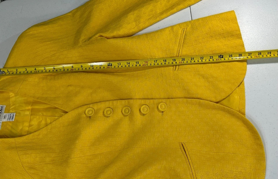 Chaqueta Blazer Christian Dior Vintage Mujer Retro Diseñador Brillante Tranquilo Lujo 12 Foto 4 de 4