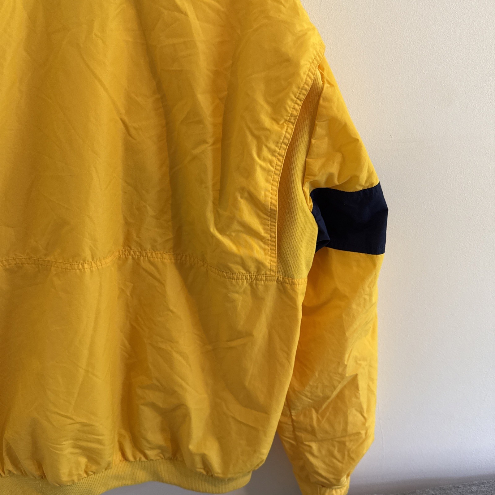 1980's Nike Rare 4 Button Windbreaker Yellow Size Large image 10