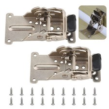 2 PCS Silver Steel Heavy Duty Folding Support Bracket Table 0/180 Degree