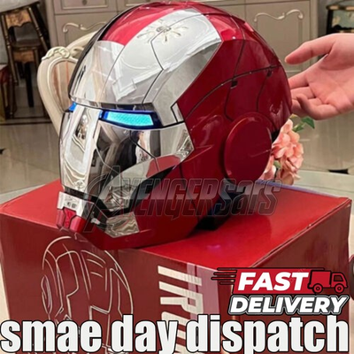 #ad #ad Iron Man Helmet Autoking MK5 1 1 Voice controlled Transform Mask Cosplay Prop $135.00