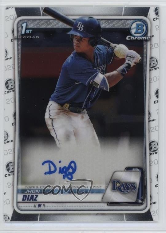 2020 Bowman Chrome Prospects Auto Jhon Diaz #CPA-JDI Auto 0b3