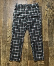 American Eagle Stretch Super Hi-Rise Skinny Trouser Womens Size 6 Plaid Green