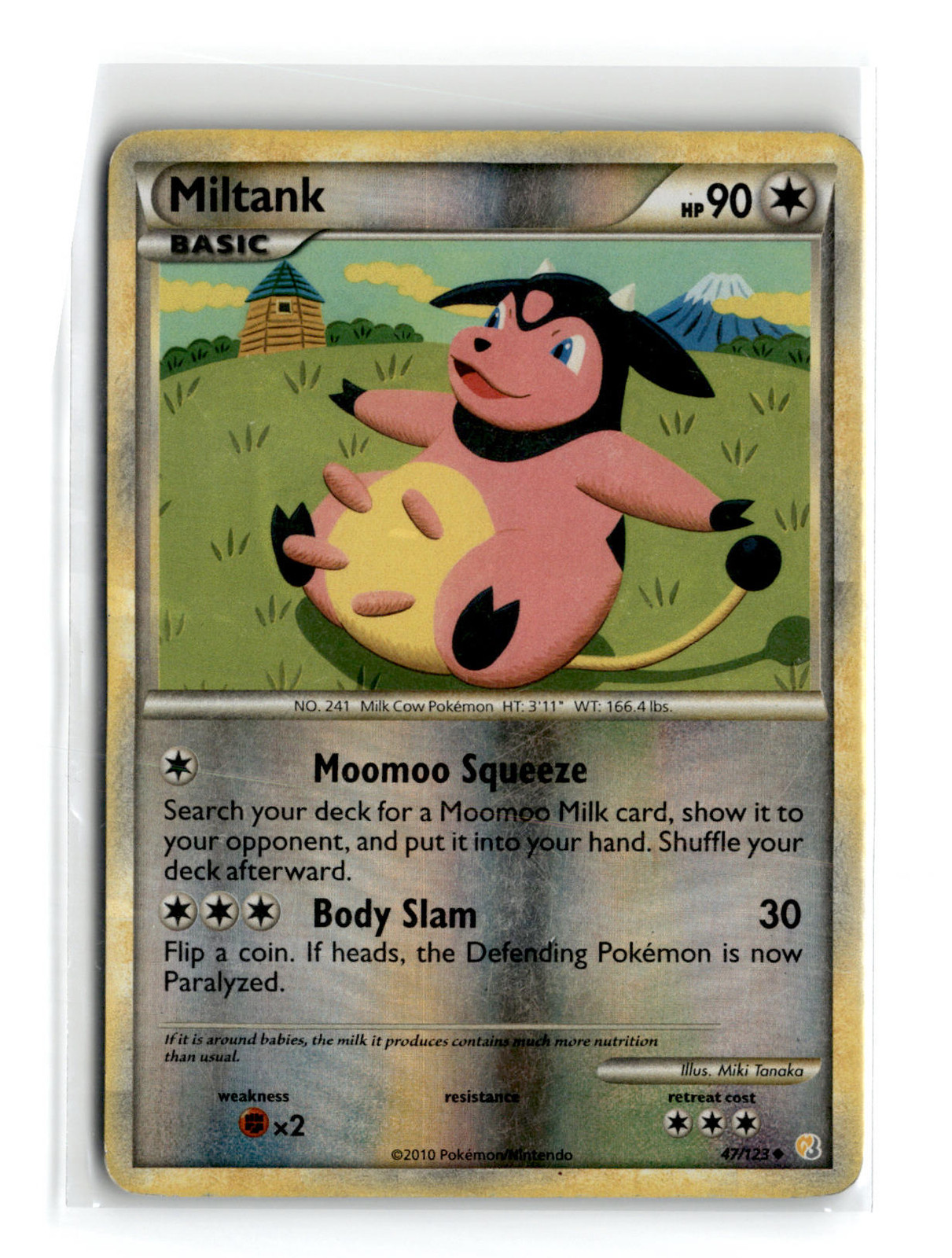 Pokemon tcg HeartGold SoulSilver #47/123 Miltank Uncommon