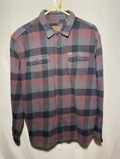 ORVIS Red  Black Plaid Heavyweight Flannel Long Sleeve Shirt XL