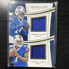 2016 Panini Immaculate Buffalo Bills Dual Patch Sammy Watkins & Cardale Jones 18