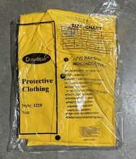 DuraWear MEDIUM 1220 2-Layer 3pc. Yellow PVC Rain Suit , Bib Front Pants,Jacket