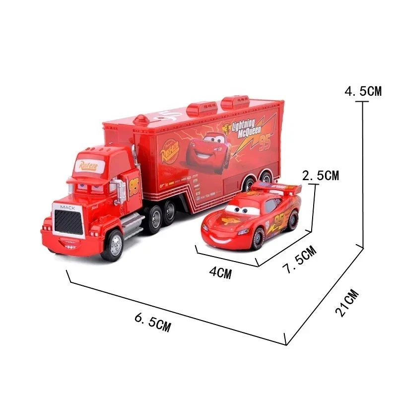 Disney Pixar Cars Gift Lightning Toy McQueen Mack Haulers Truck Racers Model Car - Image 4 of 4