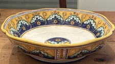 HUGE CAMA DERUTA ITALY GIUBILEO NUVOLE 13" SERVING BOWL CENTERPIECE