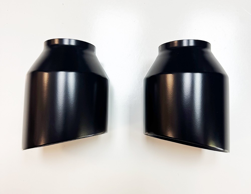 Pair Slant Cut 5" Black Exhaust Tips 3" for Dodge Charger Scat Pack SRT R/T