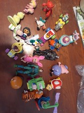 Mixed Lot of 21 Toy Figures PVC And More Various Characters Some Vtg
