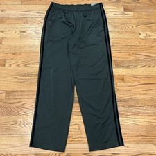 adidas NWT Dark Gray/Black Wide Leg Athletic Track Pants Women  s Sz L