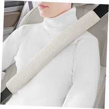 Extra Long Seatbelt Covers Super Soft Furry for Adults 15.5in - 1pc Off White